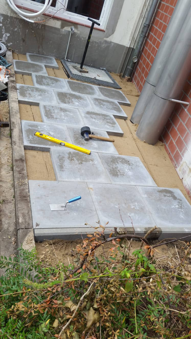 kleine Pflasterfläche