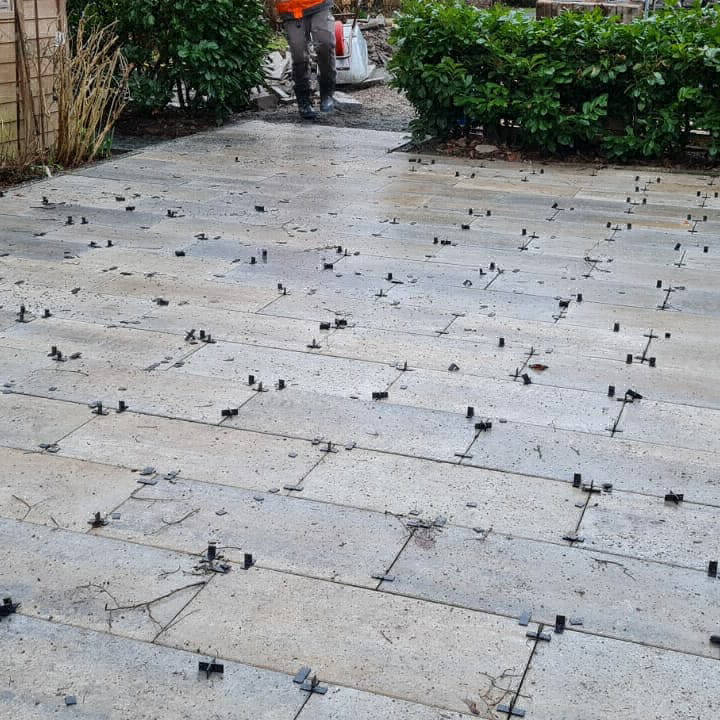 Pflasterflaeche verfugen