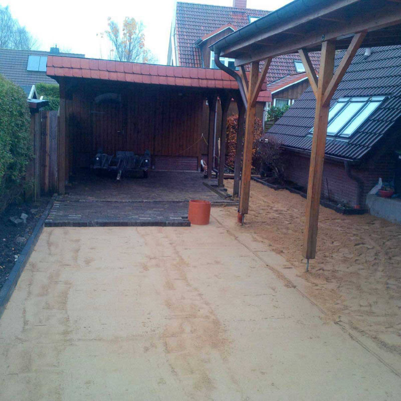 Pflastern einer Auffahrt