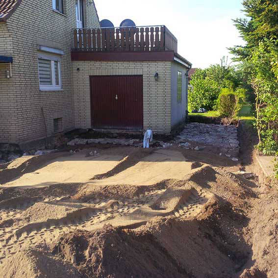 Vorarbeiten Auffahrt